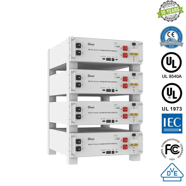 Deye 4 x SE-G5.1 Pro-B, 20kwh low voltage battery Set - Image 1