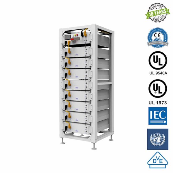 Deye Rack-Mounted High-Voltage Battery (LiFePO₄) – 40.96kWh System - Image 1