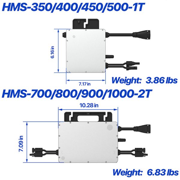 Joymile Microinverter,2-in-1 design for 2 solar panels (280W to 470W+) - Image 2