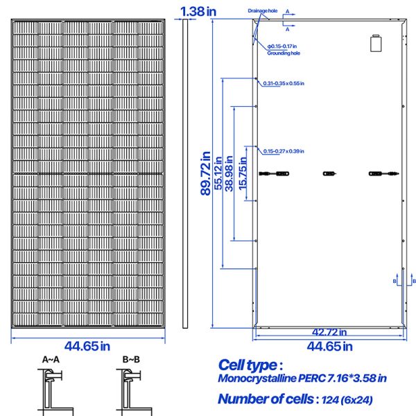 Sinotec 550W Half-Cell Bifacial, 25 years warranty - Image 2