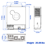 5 KWH Off Grid Set - (HYP4850U100-H)(SE-G5.1 Pro-B)(STS-410P-54DD)- Tiny Solar System - Image 2