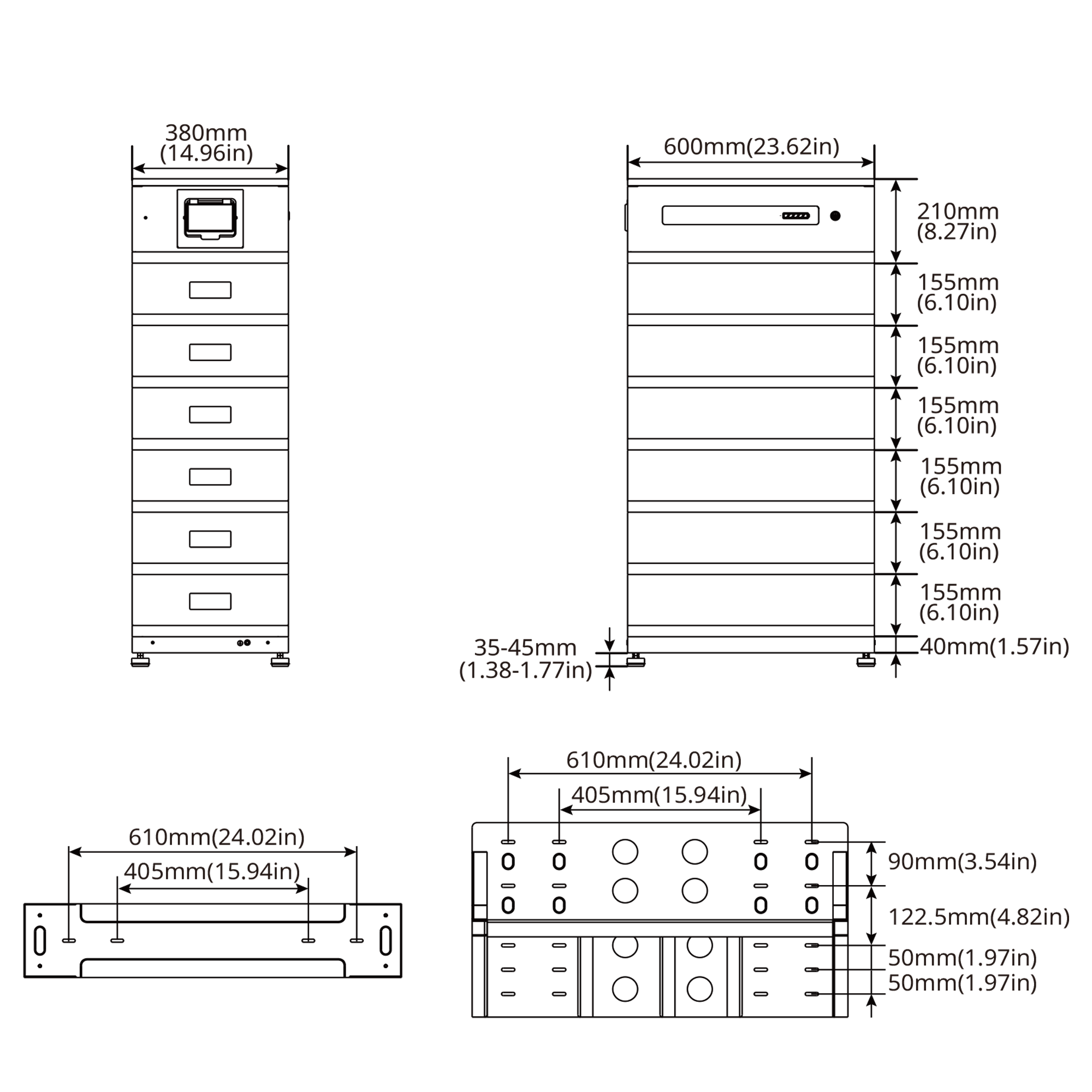 LynxF_USVersion-02 12.8 KWH Solar Storage System - (GW11K4-ES-US20)(GW-Lynx Home FH)(ABD)(STS-410P-54DD)- Small to Medium Solar System - Image 4